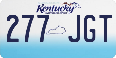 KY license plate 277JGT