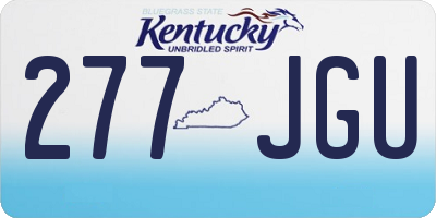 KY license plate 277JGU