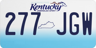 KY license plate 277JGW