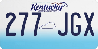 KY license plate 277JGX