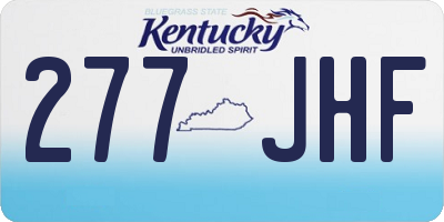 KY license plate 277JHF