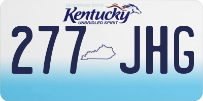 KY license plate 277JHG
