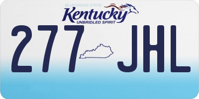 KY license plate 277JHL