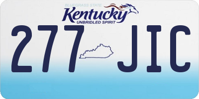 KY license plate 277JIC