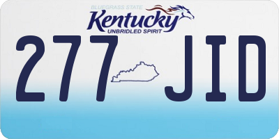 KY license plate 277JID