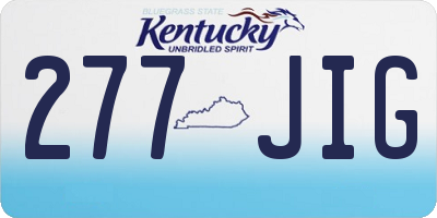 KY license plate 277JIG