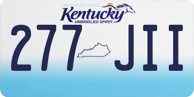 KY license plate 277JII