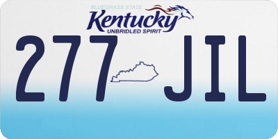 KY license plate 277JIL