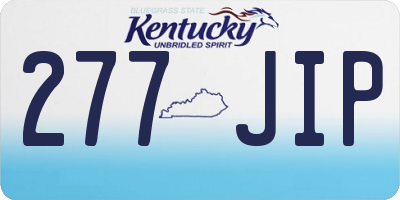 KY license plate 277JIP