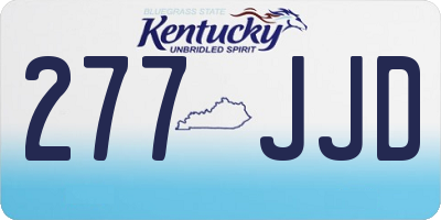 KY license plate 277JJD