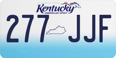 KY license plate 277JJF
