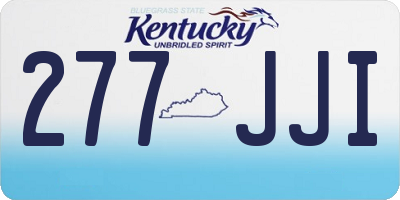 KY license plate 277JJI