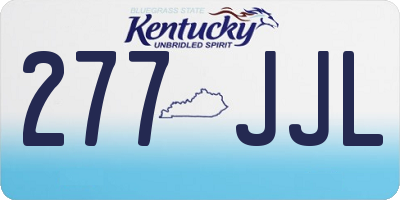 KY license plate 277JJL