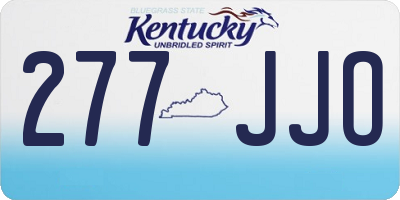 KY license plate 277JJO
