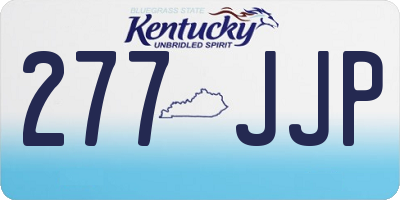 KY license plate 277JJP