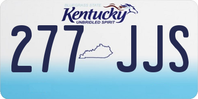 KY license plate 277JJS