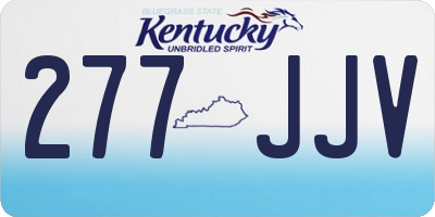 KY license plate 277JJV