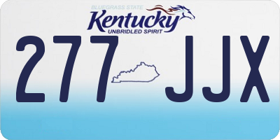 KY license plate 277JJX