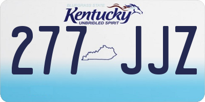KY license plate 277JJZ