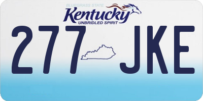 KY license plate 277JKE