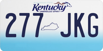 KY license plate 277JKG