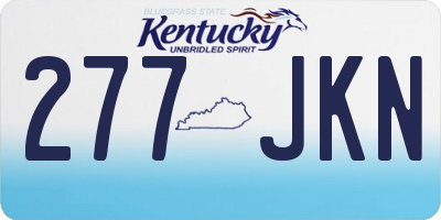 KY license plate 277JKN