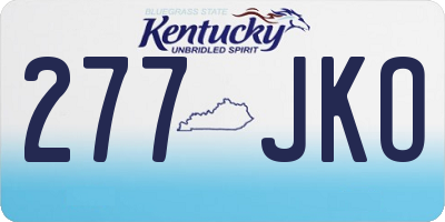 KY license plate 277JKO