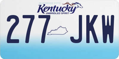 KY license plate 277JKW