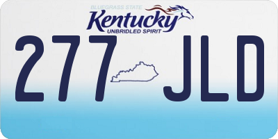 KY license plate 277JLD
