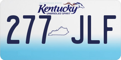 KY license plate 277JLF