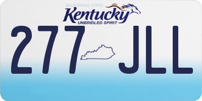 KY license plate 277JLL
