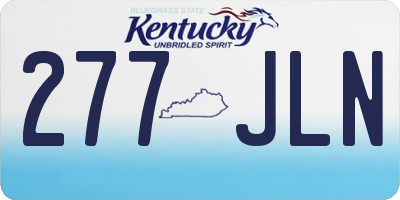 KY license plate 277JLN