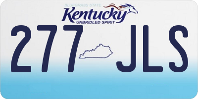 KY license plate 277JLS