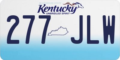KY license plate 277JLW