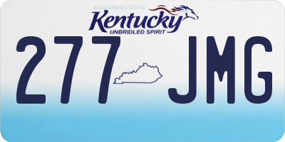KY license plate 277JMG