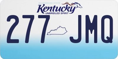 KY license plate 277JMQ
