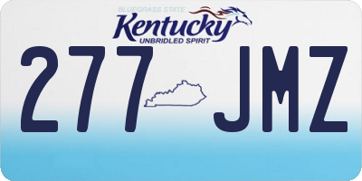 KY license plate 277JMZ