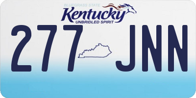 KY license plate 277JNN