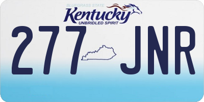 KY license plate 277JNR