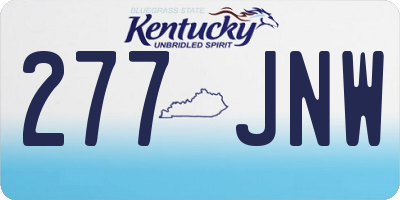 KY license plate 277JNW