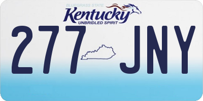 KY license plate 277JNY