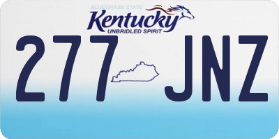 KY license plate 277JNZ