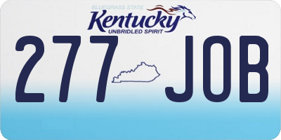 KY license plate 277JOB