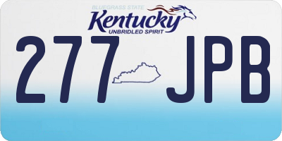 KY license plate 277JPB
