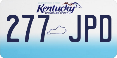 KY license plate 277JPD