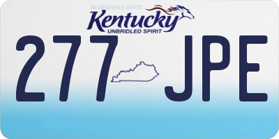KY license plate 277JPE