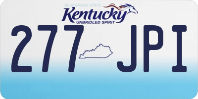KY license plate 277JPI