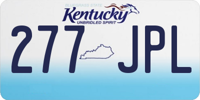 KY license plate 277JPL