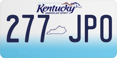 KY license plate 277JPO
