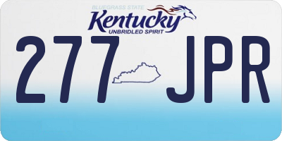 KY license plate 277JPR